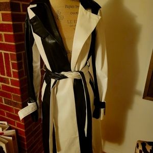 Akira Faux Leather Trench Coat ( Firm On Price )